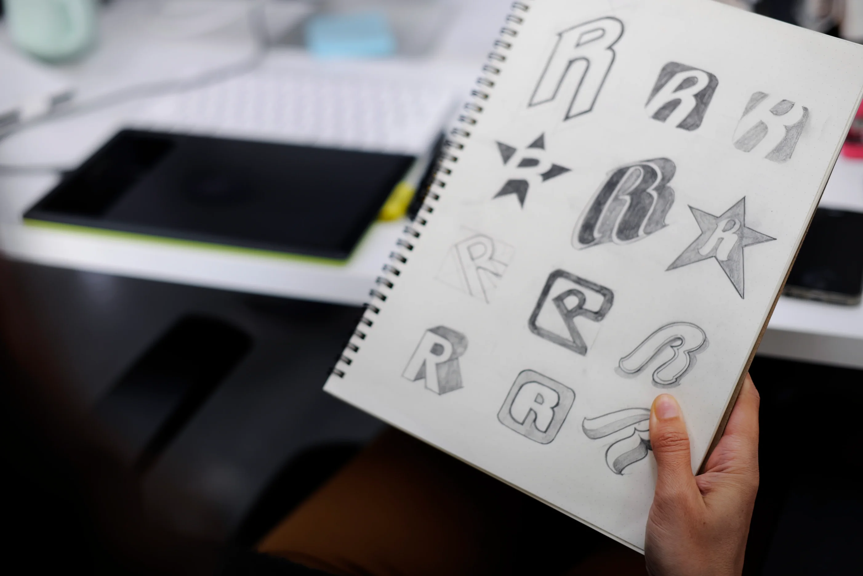 Whiteboard of wireframes ux ui